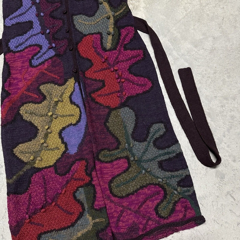 Peruvian Connection Intarsia Alpaca Peru Sweater Maxi Vest Size‎ Large $499 Rare - Picture 3 of 10